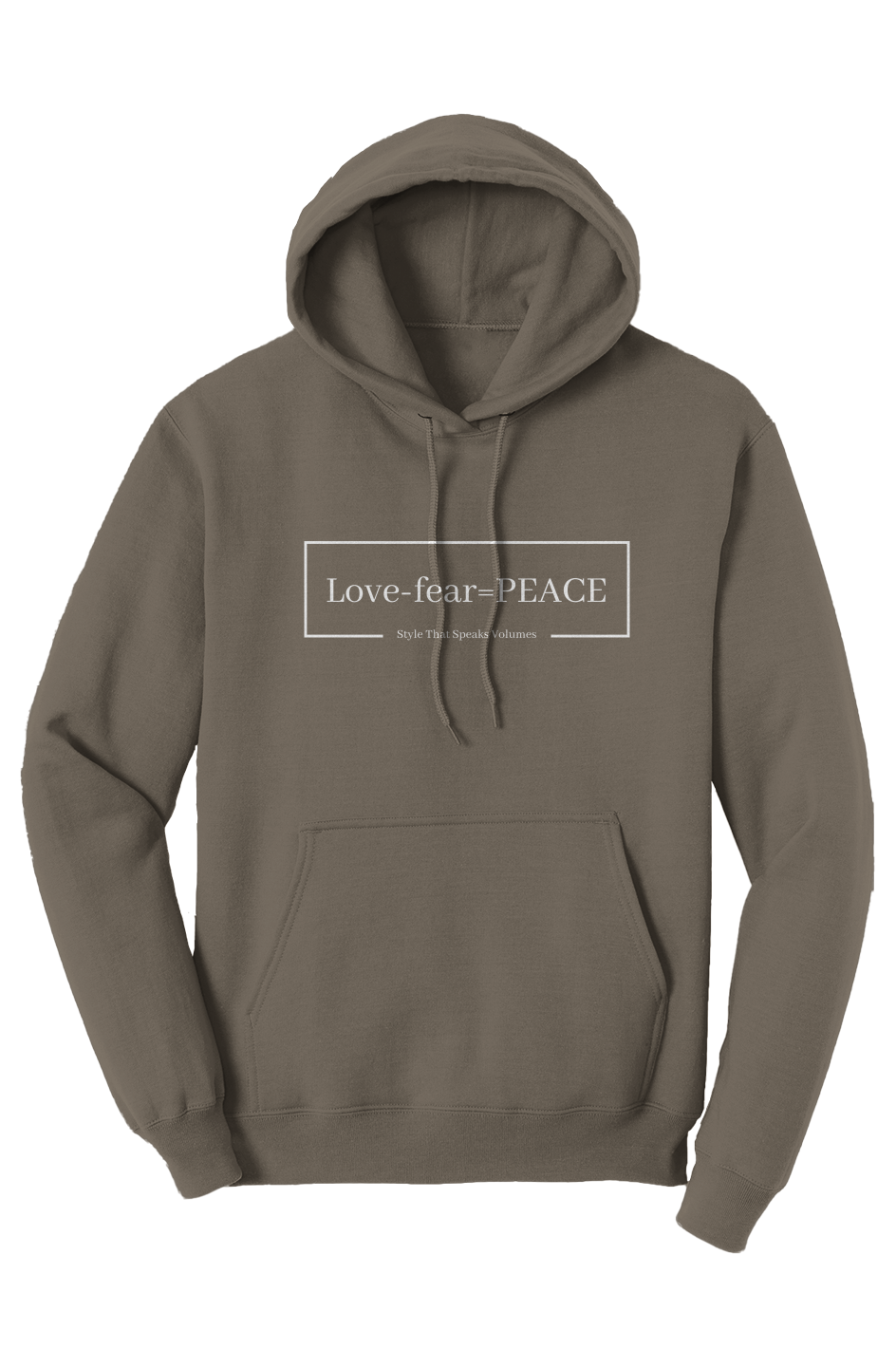 White LOGO Core Fleece Pullover Hoodie