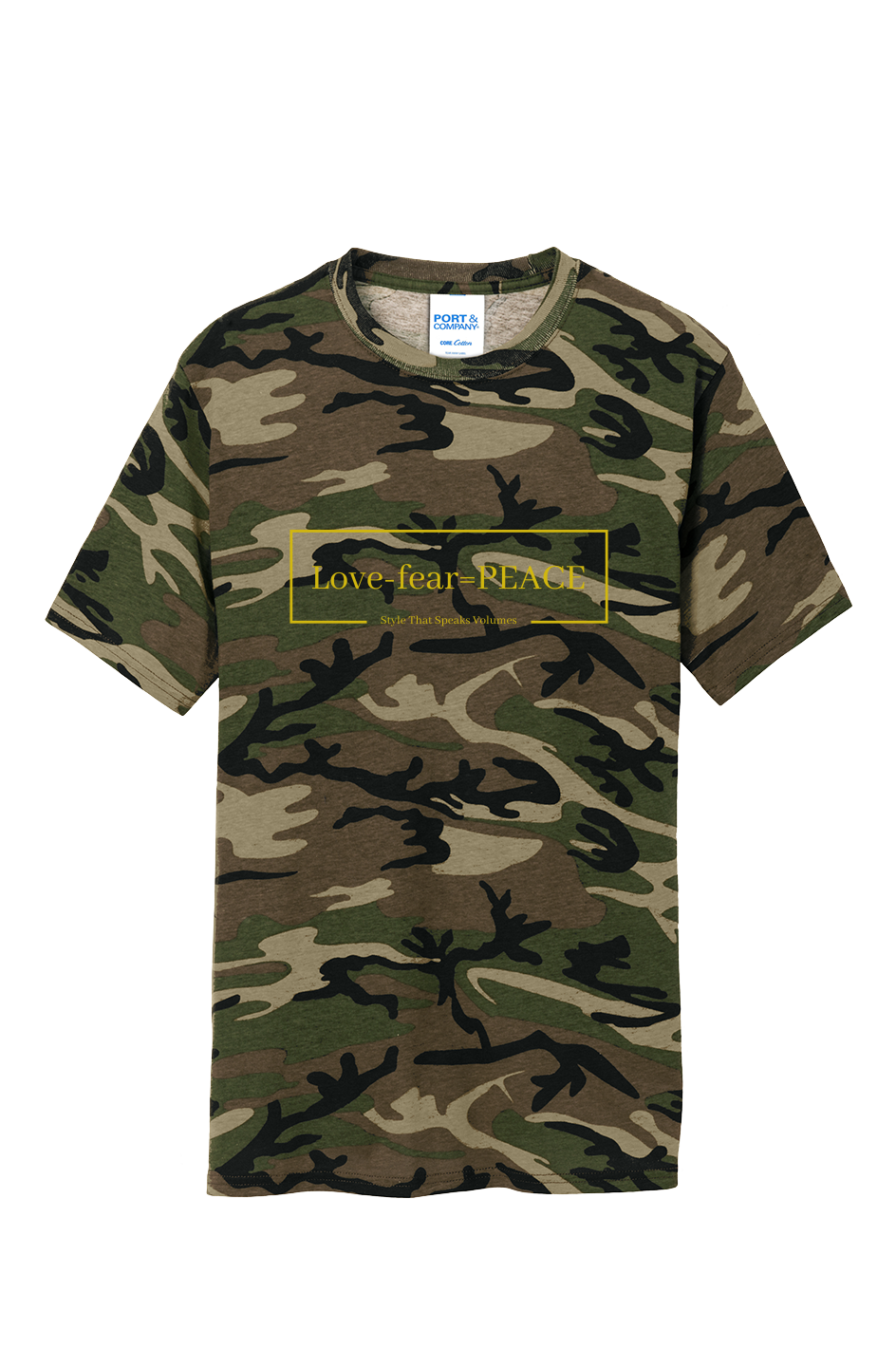 Gold logo Core Cotton Camo Tee